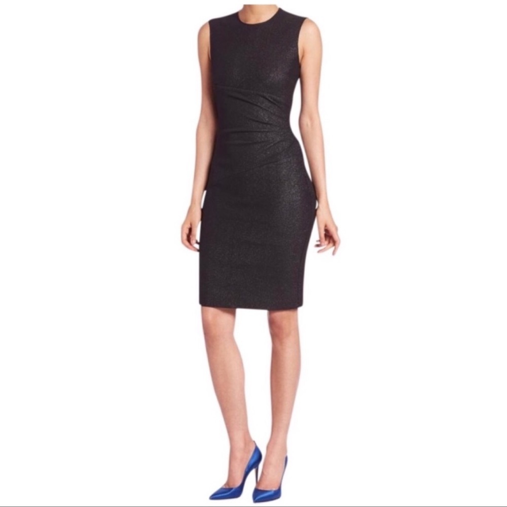 Diane von Furstenberg Glennie shimmery Metallic black dress Size 4